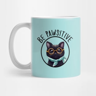 Stay Pawsitive Shirt, Be Pawsitive Shirt, Cat Positivity Shirt, Sarcastic Cat Shirt, cute paw t-shirt, Pawsitive Catitude, Funny Cat Lady Gift, Cat Mom Shirt Gift, Nerd Cat Shirt, Funny Nerdy Cat, Cute Nerd Cat Shirt, Cute Nerd Shirt, Cat Owner Gift Tee Mug